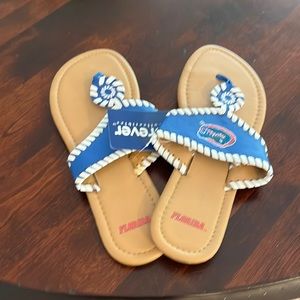 NWT, Florida gators, sandals